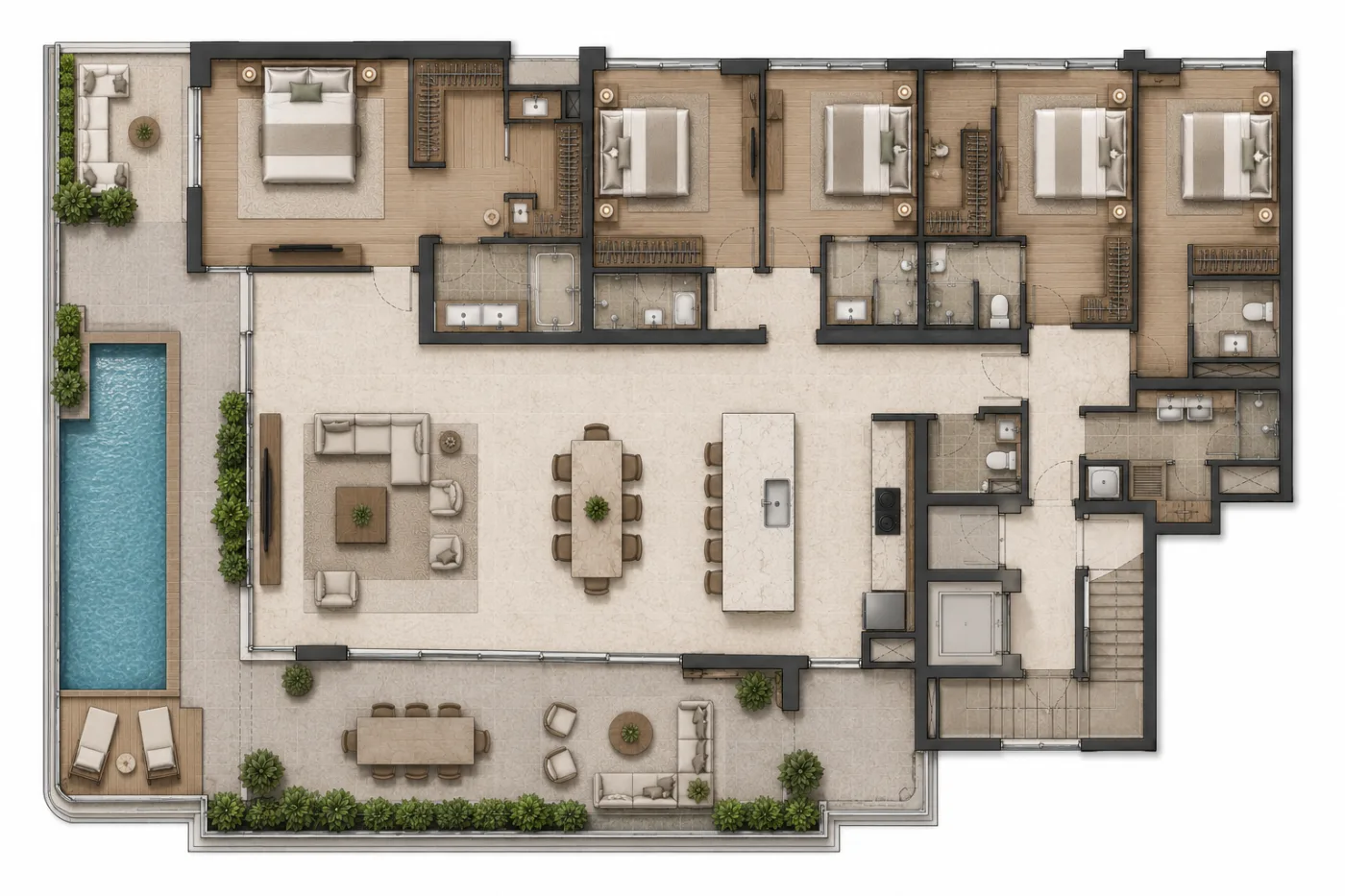 Hougang Central Condo penthouse sample floor plan